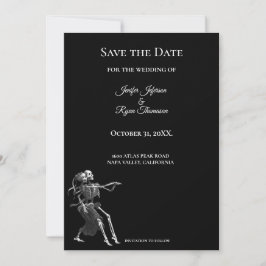 Gothic Halloween Hochzeit Save-the-Date-Einladung Ankündigung