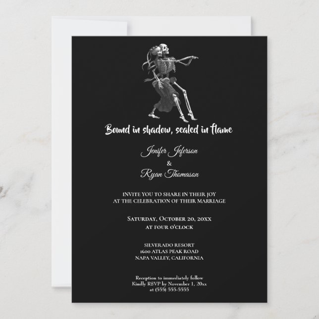 Gothic Halloween-Hochzeitseinladung Einladung (Vorderseite)
