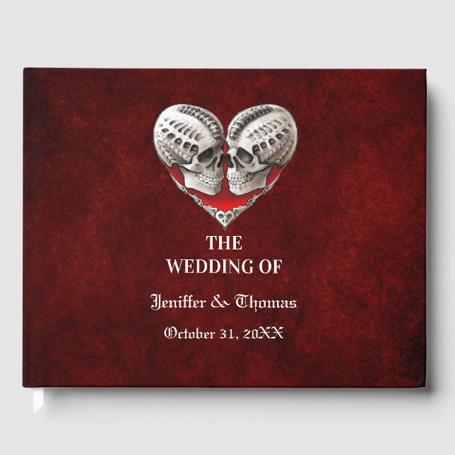 Gothic Halloween Hochzeitsgast Gästebuch (Vorderseite)