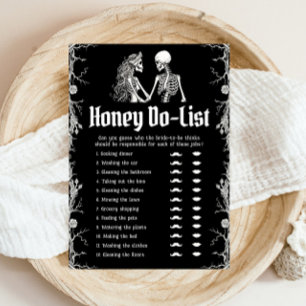 Gothic Halloween Honey Do List Brautparty-Spiel Einladung