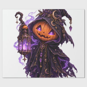 Gothic Halloween-Kürbis-Geist-Magie-Laternen-Kunst Geschenkpapier