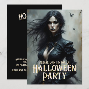 Gothic Halloween Nacht des Geheimnisses Einladung