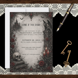 Gothic Halloween-Party-Einladung Einladung