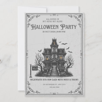 Gothic Halloween-Party-Einladung für ein Spukhaus Einladung
