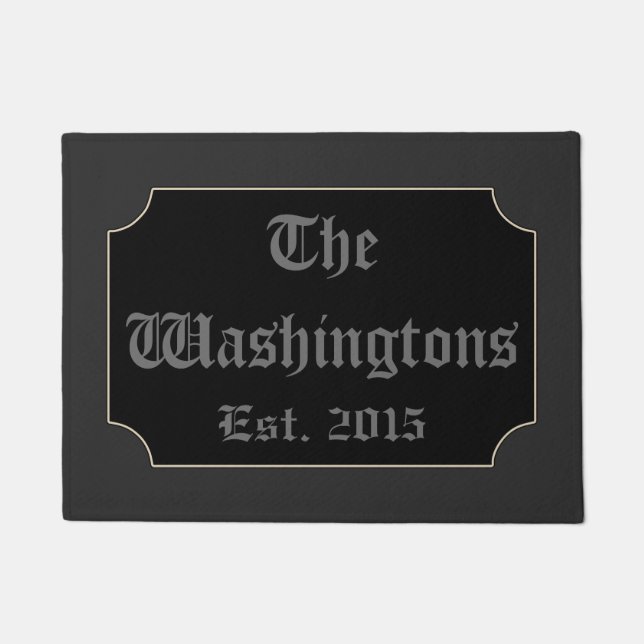 Gothic Halloween Personalisiert Doormat Fußmatte (Vorderseite)