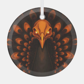 Gothic Halloween Pfauenschädel Ornament Aus Glas