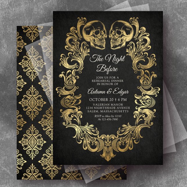 Gothic-Halloween-Probedinner Einladung (Von Creator hochgeladen)