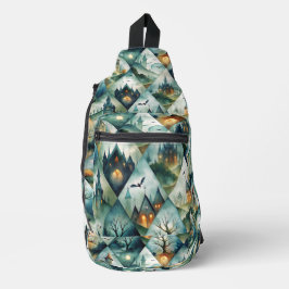 Gothic Halloween-Schloss-Muster Crossbody Bag