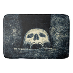 Gothic Halloween Skull Badematte
