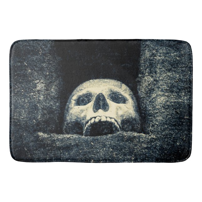 Gothic Halloween Skull Badematte (Vorderseite)