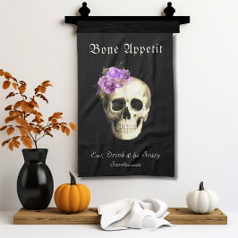 Gothic Halloween Skull Lila Rose Personalisiert Geschirrtuch
