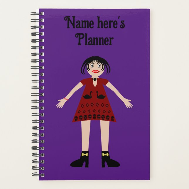 Gothic Halloween Vampire Lady Custom Planer (Vorderseite)