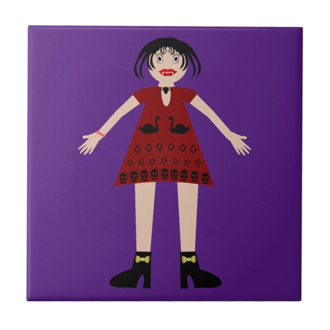 Gothic Halloween Vampire Lady Fliese (Vorderseite)