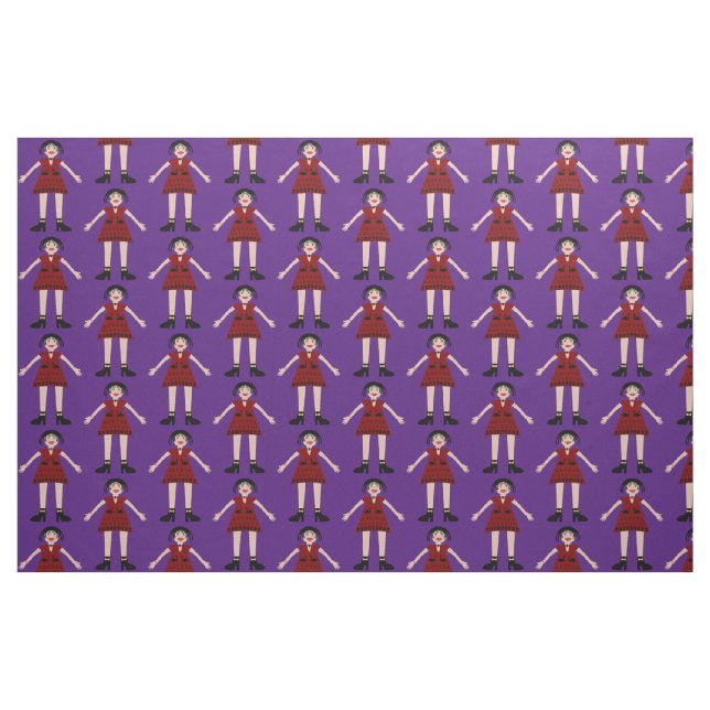 Gothic Halloween Vampire Lady Gemustert Stoff (Fat Quarter (45,7 x 55,9 cm))