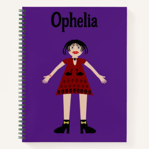 Gothic Halloween Vampire Lady Individuelle Name Notizbuch