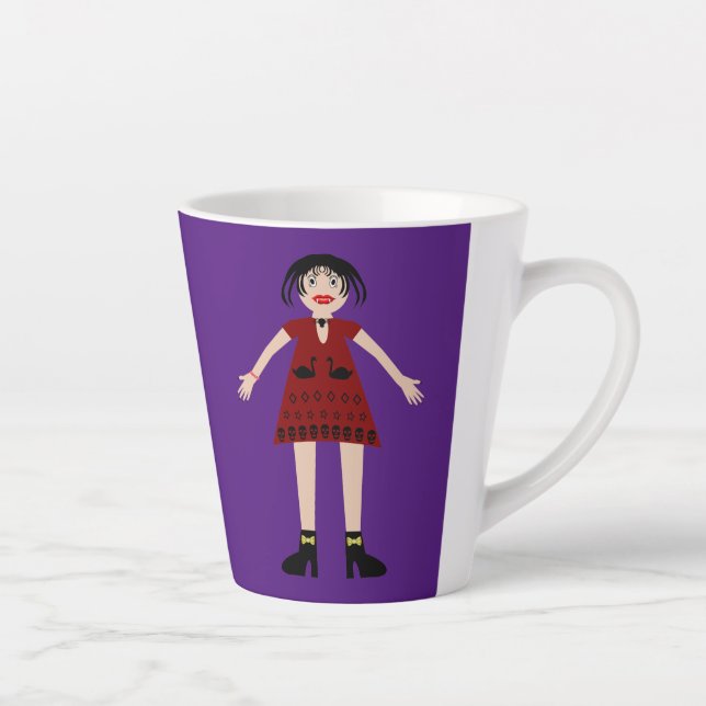 Gothic Halloween Vampire Lady Milchtasse (Rechts)