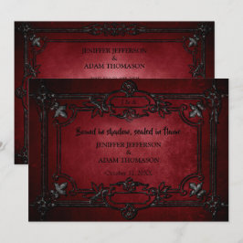 Gothic Halloween wedding invitation Einladung