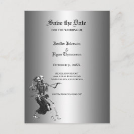Gothic halloween wedding save the date postcard ankündigungspostkarte