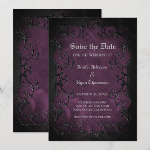 Gothic halloween wedding speichern Sie das Datum E Ankündigung