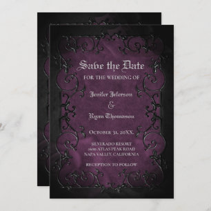 Gothic halloween wedding speichern Sie das Datum E Ankündigung