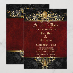 Gothic halloween wedding speichern Sie das Datum E Ankündigung