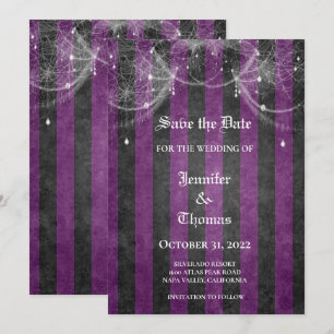 Gothic halloween wedding speichern Sie das Datum E Ankündigung