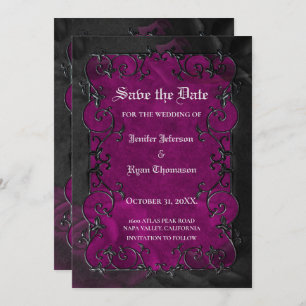 Gothic halloween wedding speichern Sie das Datum E Ankündigung