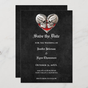 Gothic halloween wedding speichern Sie das Datum E Ankündigung