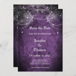 Gothic halloween wedding speichern Sie das Datum E Ankündigung