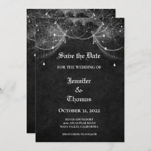 Gothic halloween wedding speichern Sie das Datum E Ankündigung