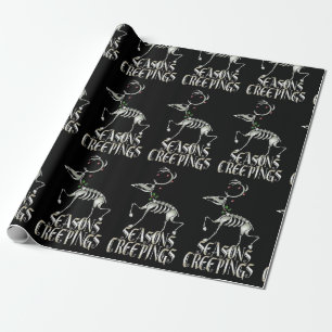 Gothic Halloween Weihnachtssaison Creepings Geschenkpapier