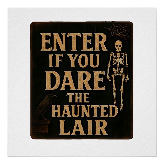 Gothic Halloween Wohngestaltung eingeben, wenn Sie Poster (Vorderseite)