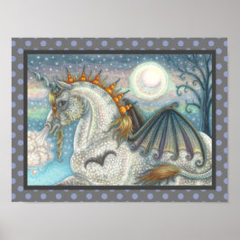 GOTHIC HALLOWEWEWEN UNICORN MIT BAT WINGS, HORSE POSTER