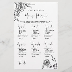 Gothic Hand gezeichnete Blume Brautparty-Spiel Fly Flyer