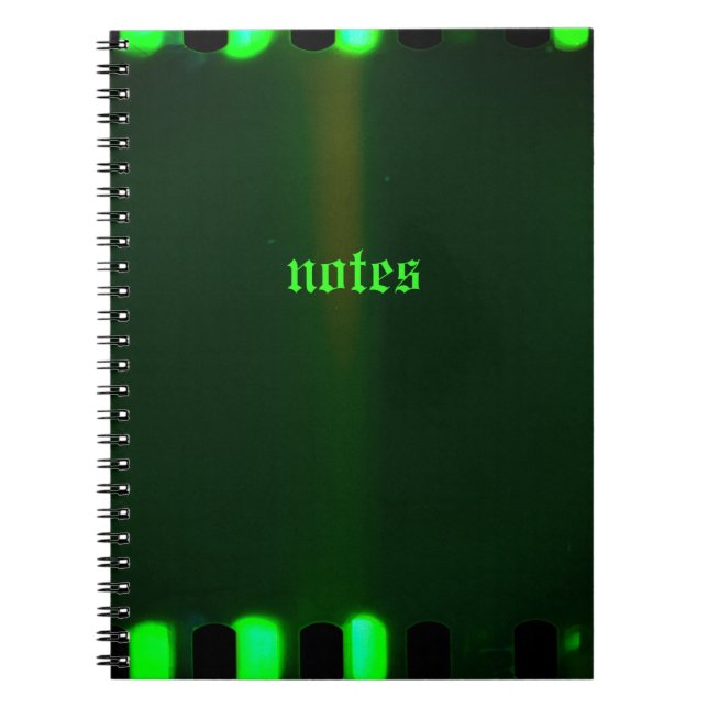 Gothic Harlequin Green Notebook Notizblock (Vorderseite)