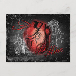 Gothic Heart Be Mine Postkarte
