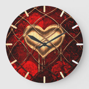 Gothic Heart Custom Große Wanduhr