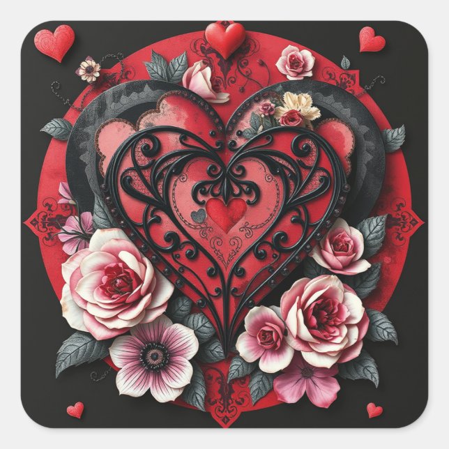 Gothic Heart Stickers (Vorderseite)