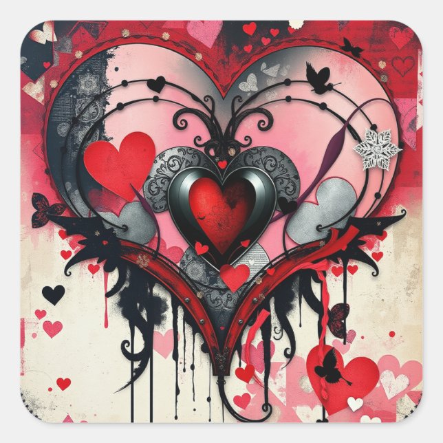 Gothic Heart Stickers (Vorderseite)