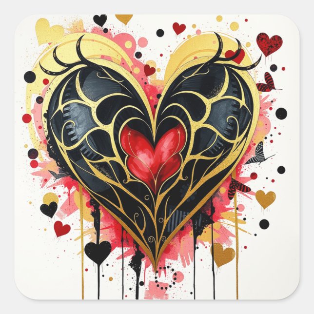 Gothic Heart Stickers (Vorderseite)