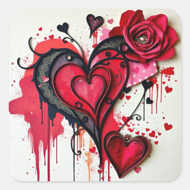 Gothic Heart Stickers (Vorderseite)