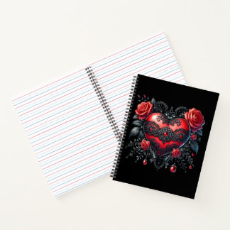 Gothic Heart Valentine Notebook Notizbuch