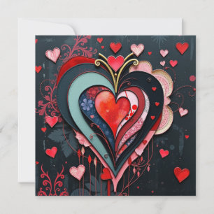 Gothic Heart Valentines Card