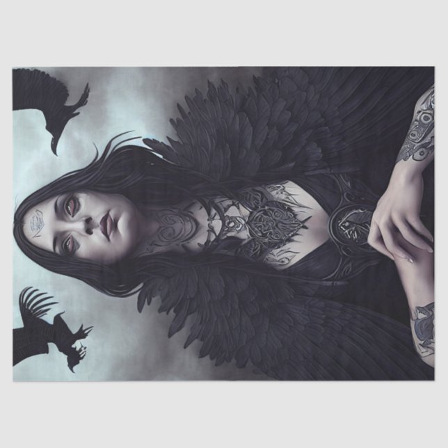 Gothic Hexe Decoupage Seidenpapier (Vorderseite)