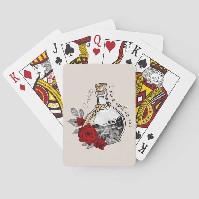 Gothic Hexe Liebe Pop Spielkarten (Rückseite)