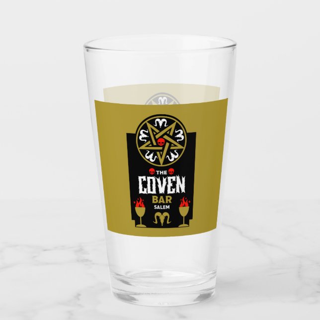 Gothic Hexe Punk Halloween Glas (Vorderseite)