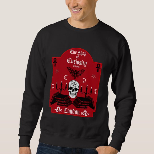 Gothic Hexe Punk Halloween Sweatshirt (Vorderseite)