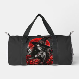 Gothic-Hexen-Kürbis-Halloween-Schwarze Katze Gruse Duffle Bag