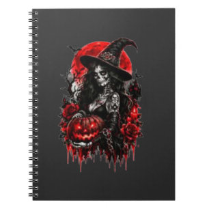Gothic Hexen-Kürbis Halloween Schwarze Katze Gruse Notizblock