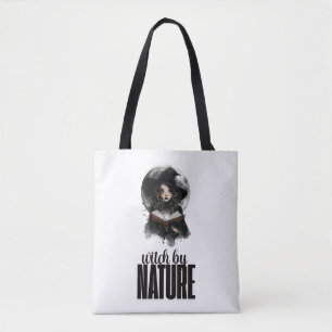 Gothic-Hexen-Natur-Vollmond-Design Tragetasche Tasche